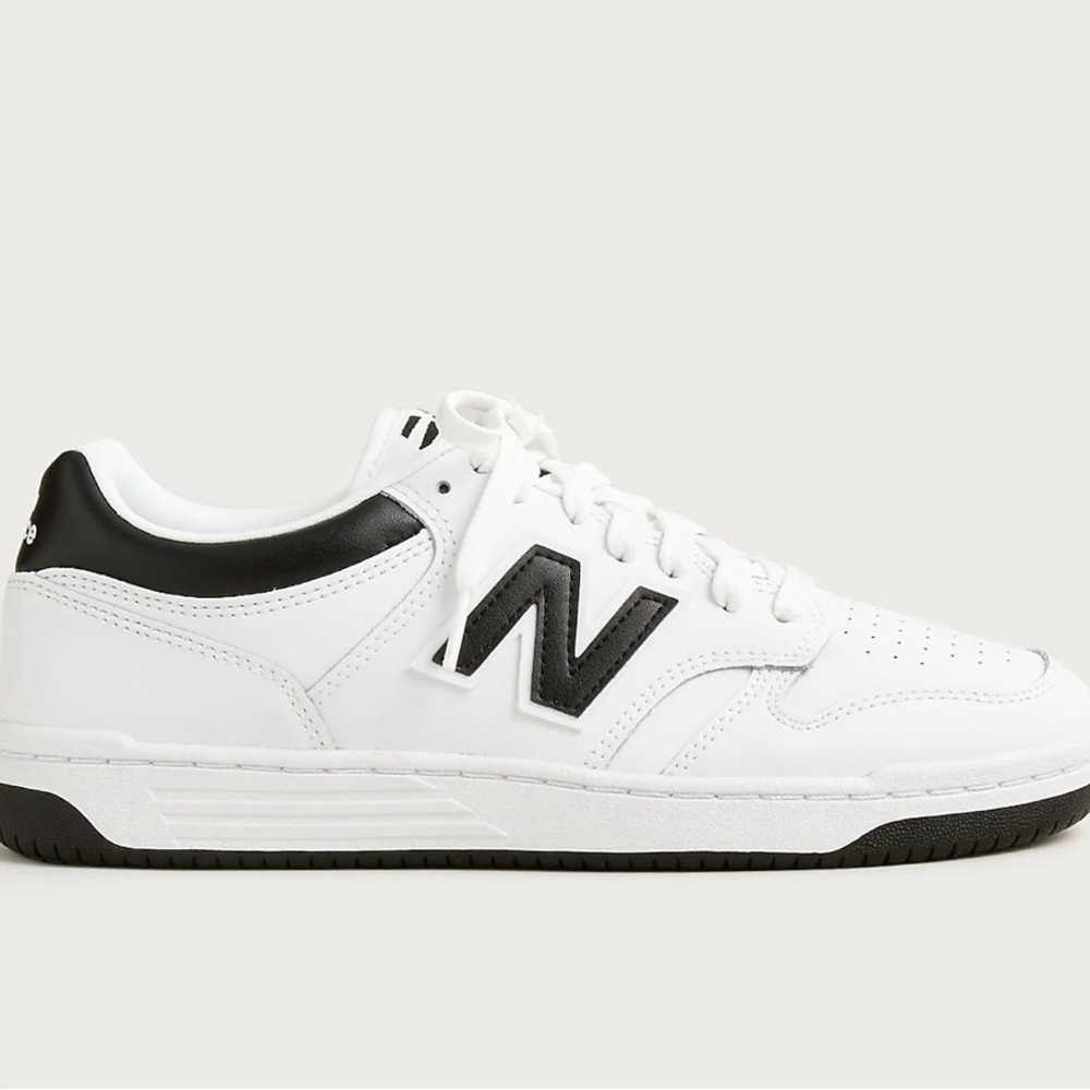 New Balance Men’s White Sneakers with Black Accents - Picture 3 of 7